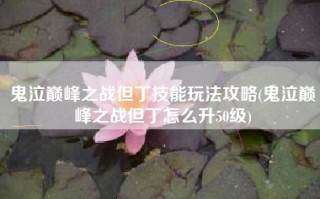 鬼泣巅峰之战但丁技能玩法攻略(鬼泣巅峰之战但丁怎么升50级)