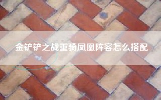金铲铲之战重骑凤凰阵容怎么搭配