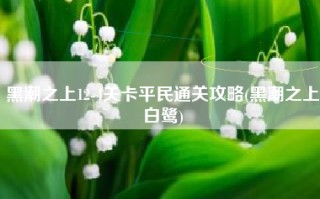 黑潮之上12-4关卡平民通关攻略(黑潮之上白鹭)