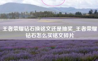 王者荣耀钻石换铭文还是抽奖_王者荣耀钻石怎么买铭文碎片