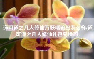 道可道之凡人修仙万妖幡输出怎么样(道可道之凡人修仙礼包兑换码)