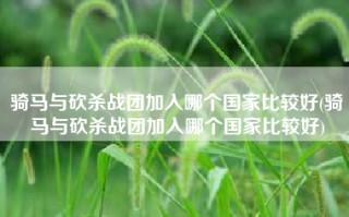 骑马与砍杀战团加入哪个国家比较好(骑马与砍杀战团加入哪个国家比较好)