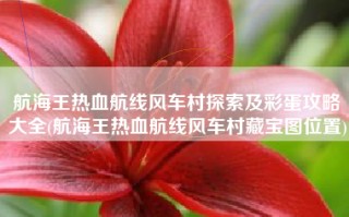 航海王热血航线风车村探索及彩蛋攻略大全(航海王热血航线风车村藏宝图位置)