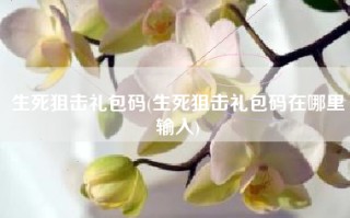 生死狙击礼包码(生死狙击礼包码在哪里输入)
