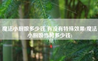 魔法小厨娘多少钱 有没有特殊效果(魔法小厨娘当时多少钱)