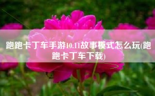 跑跑卡丁车手游10.11故事模式怎么玩(跑跑卡丁车下载)