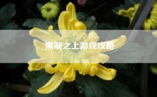 黑潮之上游戏攻略
