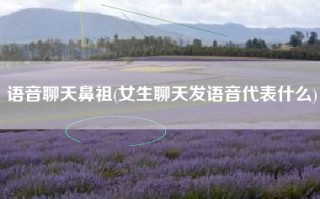 语音聊天鼻祖(女生聊天发语音代表什么)