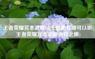 王者荣耀宫本武藏CG主题曲在哪可以听(王者荣耀宫本武藏地狱之眼)