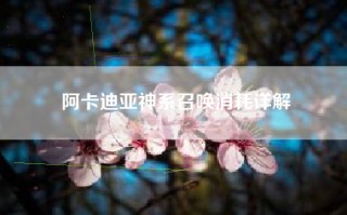 阿卡迪亚神系召唤消耗详解