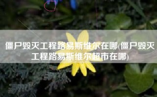 僵尸毁灭工程路易斯维尔在哪(僵尸毁灭工程路易斯维尔超市在哪)