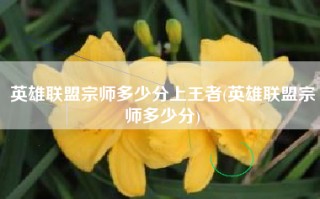 英雄联盟宗师多少分上王者(英雄联盟宗师多少分)