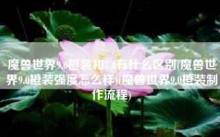 魔兽世界9.0橙装和7.0有什么区别(魔兽世界9.0橙装强度怎么样)(魔兽世界9.0橙装制作流程)