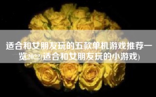 适合和女朋友玩的五款单机游戏推荐一览2022(适合和女朋友玩的小游戏)