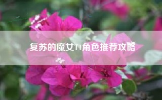复苏的魔女T1角色推荐攻略