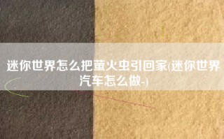 迷你世界怎么把萤火虫引回家(迷你世界汽车怎么做-)