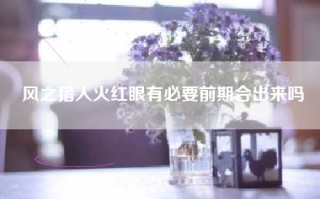 风之猎人火红眼有必要前期合出来吗