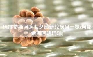 玛娜希斯回响七夕最新兑换码一览(玛娜希斯回响玛瑙)