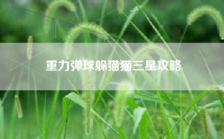 重力弹球躲猫猫三星攻略