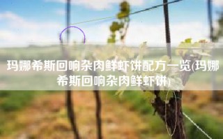玛娜希斯回响杂肉鲜虾饼配方一览(玛娜希斯回响杂肉鲜虾饼)