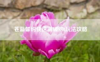 苍蓝誓约快速满破SSR玩法攻略