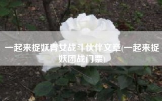 一起来捉妖青女战斗伙伴文章(一起来捉妖团战门票)