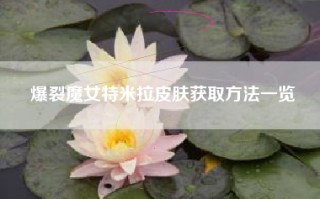 爆裂魔女特米拉皮肤获取方法一览