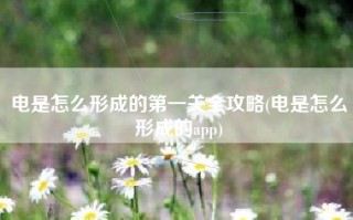 电是怎么形成的第一关全攻略(电是怎么形成的app)
