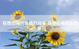 妄想山海钓鱼技巧分享(妄想山海怎么钓鱼)