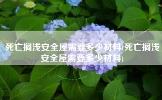 死亡搁浅安全屋需要多少材料(死亡搁浅安全屋需要多少材料)