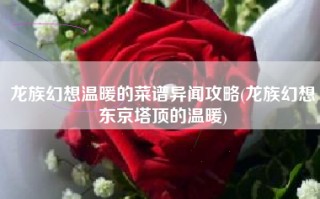 龙族幻想温暖的菜谱异闻攻略(龙族幻想东京塔顶的温暖)