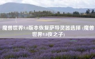 魔兽世界9.0版本恢复萨导灵器选择 (魔兽世界9.0夜之子)