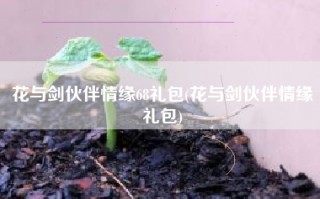 花与剑伙伴情缘68礼包(花与剑伙伴情缘礼包)