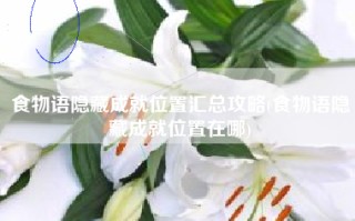 食物语隐藏成就位置汇总攻略(食物语隐藏成就位置在哪)