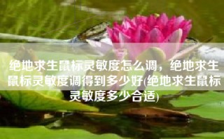 绝地求生鼠标灵敏度怎么调，绝地求生鼠标灵敏度调得到多少好(绝地求生鼠标灵敏度多少合适)