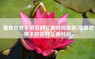 魔兽世界手游官网公测时间最新(魔兽世界手游官网公测时间)