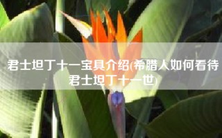 君士坦丁十一宝具介绍(希腊人如何看待君士坦丁十一世)