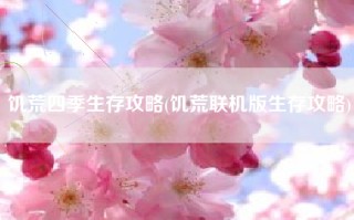 饥荒四季生存攻略(饥荒联机版生存攻略)