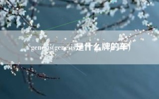 genesis(genesis是什么牌的车)