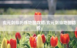 玄元剑仙历练地图攻略(玄元剑仙地图路线)