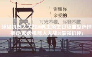 超级机器人大战30男主角生日及血型选择推荐(超级机器人大战30最强机体)
