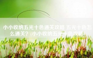 小小收纳五光十色通关攻略 五光十色怎么通关？(小小收纳五光十色攻略)