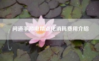 问道手游电精点化消耗费用介绍