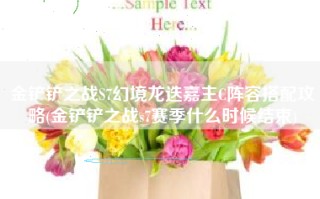 金铲铲之战S7幻境龙迭嘉主C阵容搭配攻略(金铲铲之战s7赛季什么时候结束)