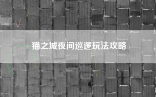 猫之城夜间巡逻玩法攻略