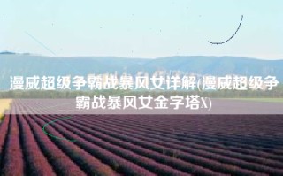 漫威超级争霸战暴风女详解(漫威超级争霸战暴风女金字塔X)