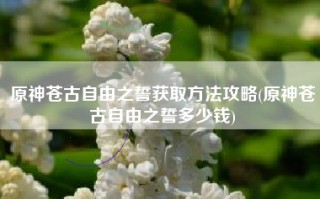 原神苍古自由之誓获取方法攻略(原神苍古自由之誓多少钱)