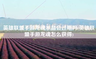 英雄联盟手游龙魂水晶会过期吗(英雄联盟手游龙魂怎么获得)