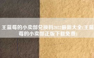 王蓝莓的小卖部兑换码2022最新大全(王蓝莓的小卖部正版下载免费)