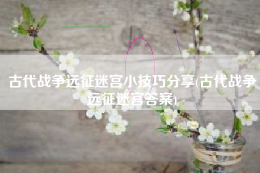 古代战争远征迷宫小技巧分享(古代战争远征迷宫答案)